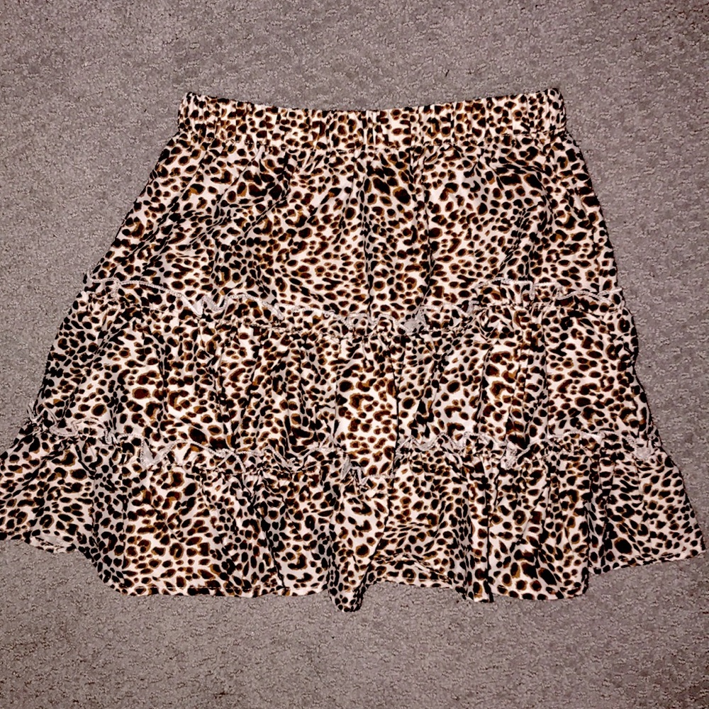 Shein cheetah skirt